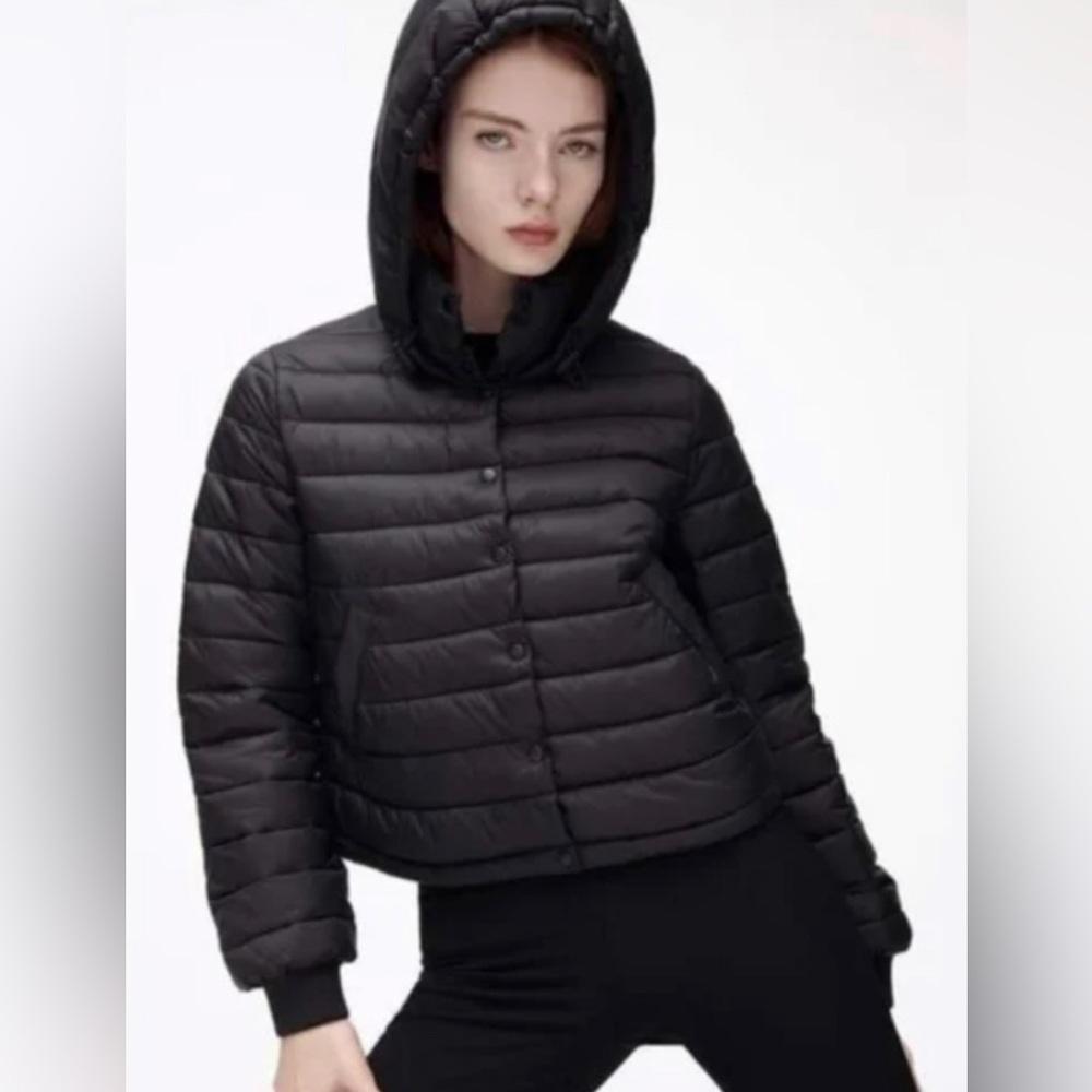 NWOT ZARA WATER REPELLANT PACKABLE PUFFER PUFFER JACKET BLACK